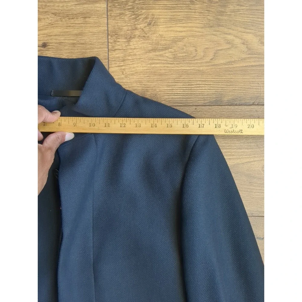 Theory Mens M Belvin Urban Melton‎ Navy Blue Wool Cashmere Blend Coat